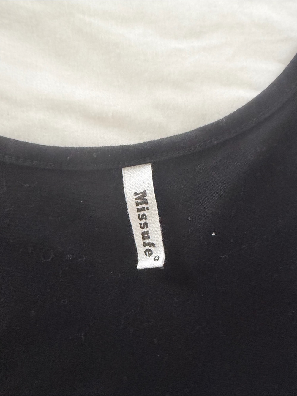 Women's Black Scoop Neck Top